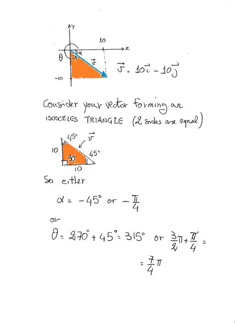 How do I find the direction angle of the vector v=10i-10j? | Socratic