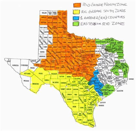 Texas Hunting Zones Map | secretmuseum