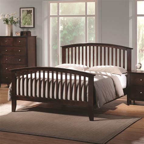 Coaster Tia 202081Q Queen Headboard & Footboard Bed with Tapered Legs | Del Sol Furniture ...