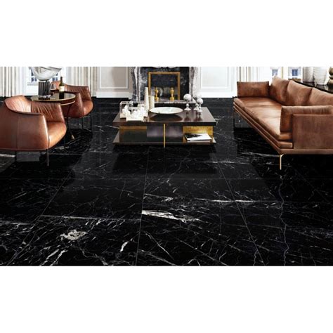 Black Marble Floor Tiles