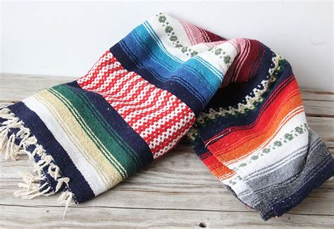 Large Colorful Mexican Blanket | Mexican blanket, Blanket, Mexican falsa blanket