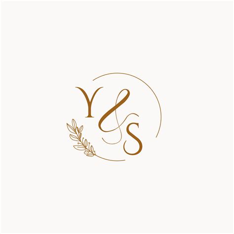 YS initial wedding monogram logo 10254195 Vector Art at Vecteezy