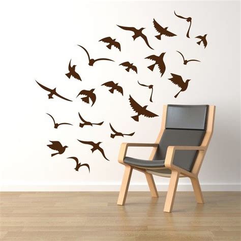 Birds flock wall decal vinyl decal seagulls flock by CherryWalls | Vinilos de aves, Etiquetas de ...