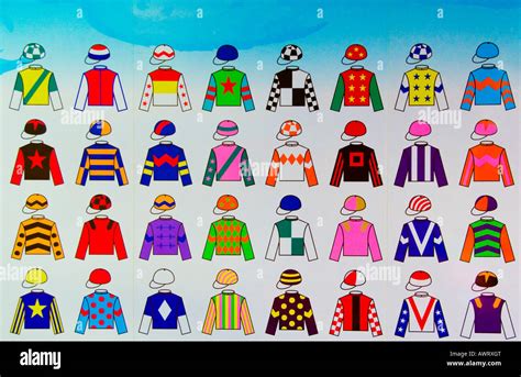 "Jockey colours at Sha Tin Racecourse Hong Kong Stock Photo - Alamy