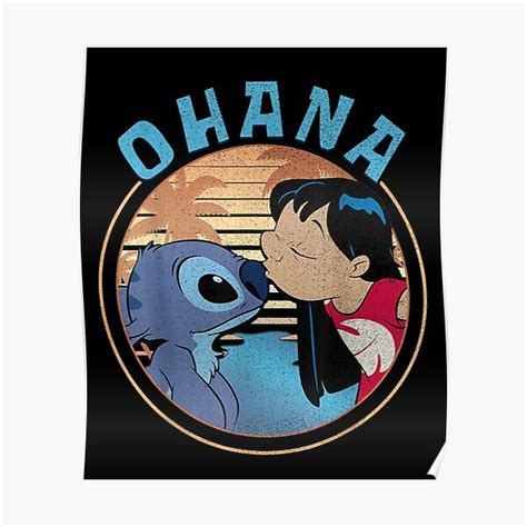 "Lilo Stitch Ohana Portrait" Poster for Sale by GarzaUSArt | Redbubble