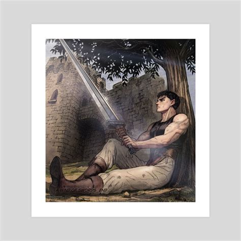 Guts sitting beneath a tree, Berserk, an art print by Hawta Mahmood ...