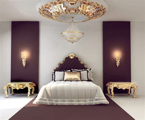 Purple And Gold Bedroom Decorating Ideas | Shelly Lighting