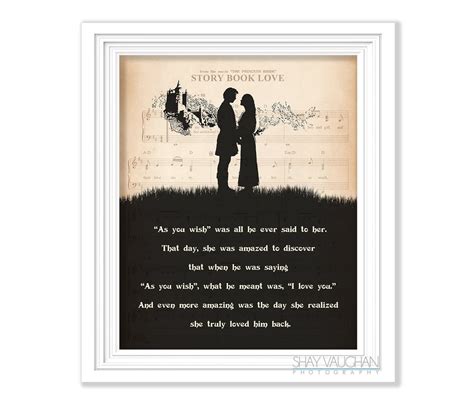 The Princess Bride Art Print Westley and Buttercup as You Wish Quote ...