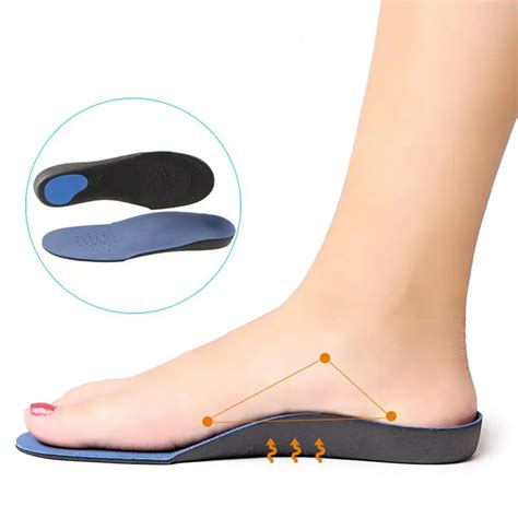 1 Pair Spring Yard EVA Adult Flat Foot Arch Support Orthotics Orthopedic Insoles For Men Women ...