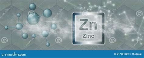 Zn Symbol. Zinc Chemical Element Stock Illustration - Illustration of ...