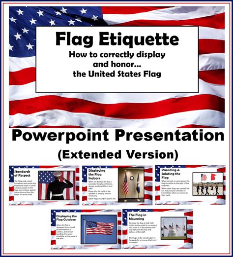 American Flag Etiquette - Extended Version - My Teaching Library ...