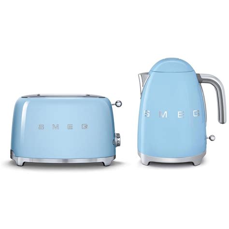 Smeg Kettle & 2 Slice Toaster Set, Pastel Blue | Leekes | Smeg kettle ...