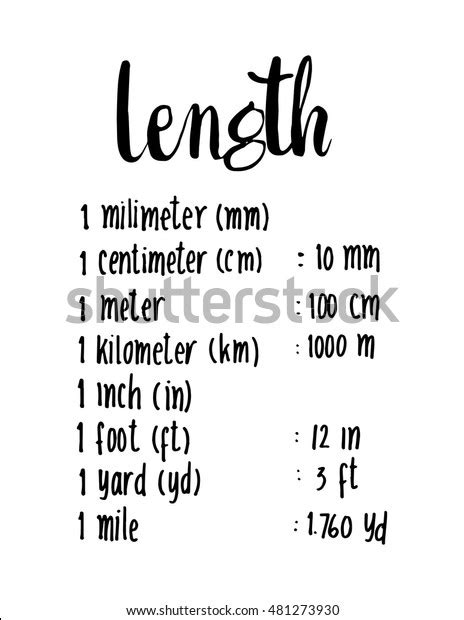 Length Hand Written Formula Length Sketchy Stock Vector (Royalty Free ...