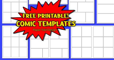 Free Printable Comic Strip Template Pages Paper Trail, 53% OFF