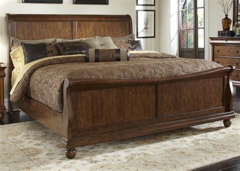 Rustic Traditions King Sleigh Bed by Liberty Furniture | Fine bedroom ...