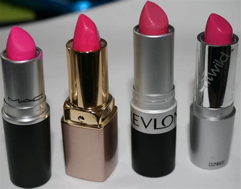 vibrancy on a brush: Bright Pink Lipsticks: Drugstore Comparison with MAC Candy Yum Yum