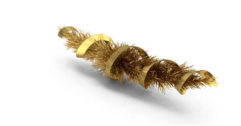 Christmas Garland With Ribbon Gold, 3D - Envato Elements