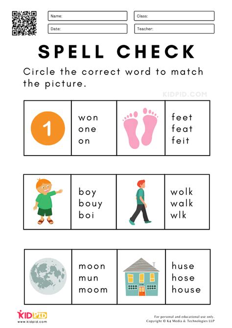 1St Grade Spelling Worksheets