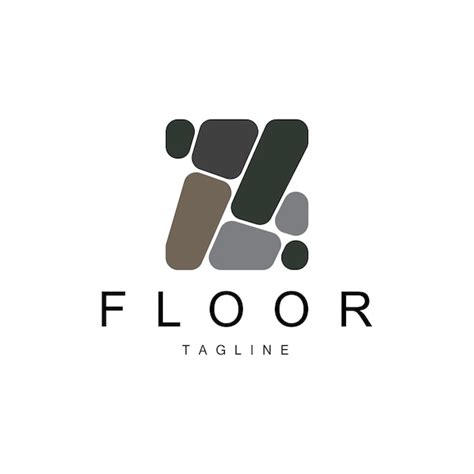 Premium Vector | Floor logo design for home ceramic decoration with minimalist abstract shapes ...