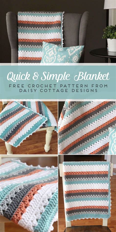 Crochet Blanket Pattern: A Quick & Simple Pattern - Daisy Cottage Designs