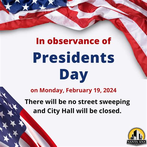 Presidents Day closure: City Hall closed, no street sweeping on Feb. 19 ...