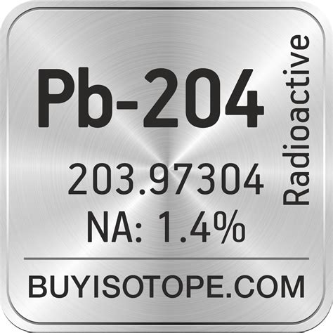 Pb-204 Isotope, Enriched Pb-204, Pb-204 Metal, Pb-204 Oxide