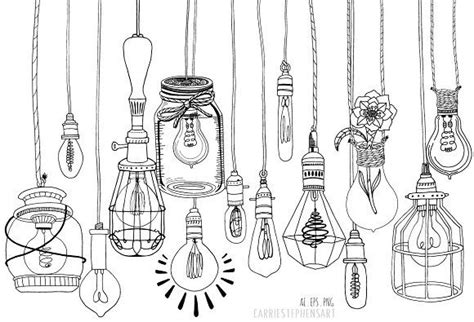 Hand-Drawn Light Bulb Line Art, PNG + Vector - Graphic Objects Download. #creativemarket #Vector ...