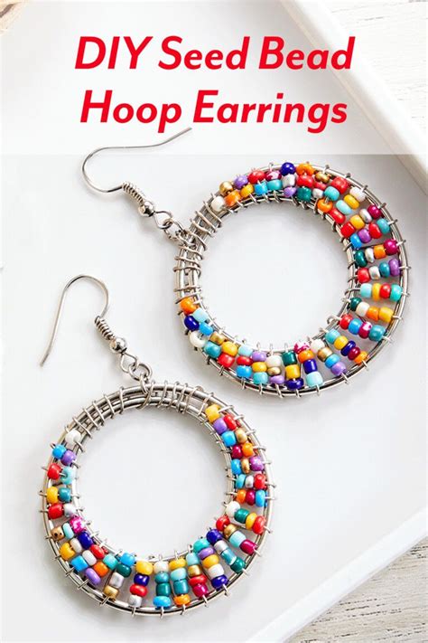 Jewelry making tutorials from Michaels Hoop Earrings Diy, Seed Bead ...