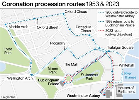 Coronation procession route map: What time the parade starts, how to ...