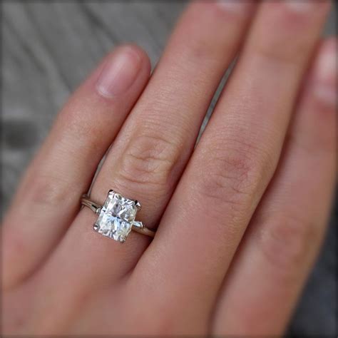 Moissanite Engagement Rings Etsy - Wedding and Bridal Inspiration