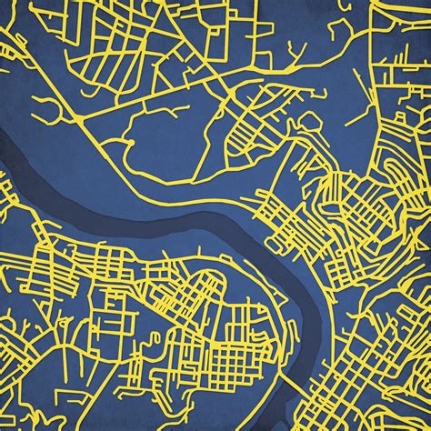 West Virginia University Campus Map Art - City Prints