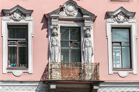 View of the Architectural Elements of the Buildings of the Nevsky Prospekt Stock Photo - Image ...