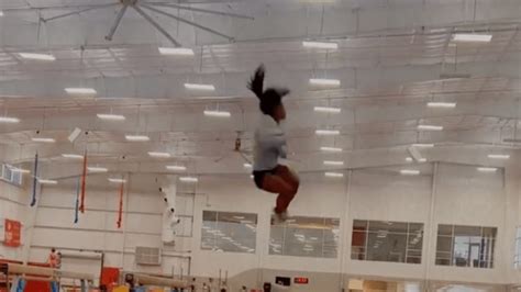 Simone Biles Showed Off Her Impressive Stunts And Flips On Tuesday ...