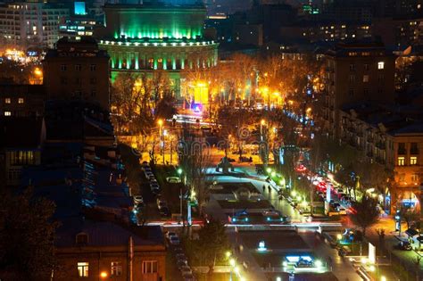 Night in Yerevan, Armenia stock photo. Image of mountain - 80255832