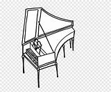 Clipart Harpsichord sketch template