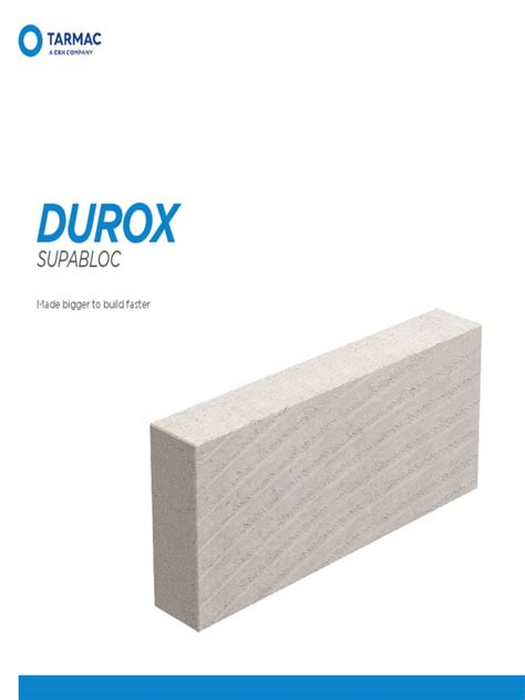 Tarmac Buildingproducts Blocks Durox Supabloc v1 | PDF | Wall | Building Insulation