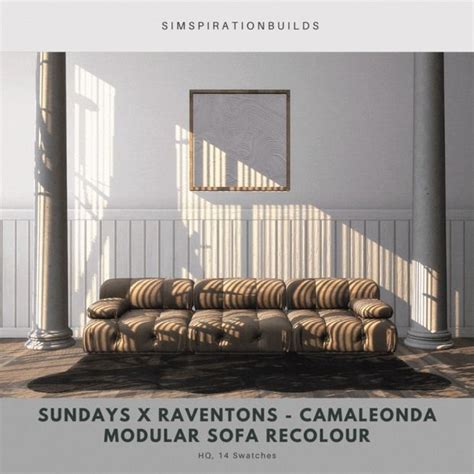 Sundays x Raventons - Camaleonda Modular Sofa - Recolour | SimspirationBuilds in 2024 | Sims 4 ...