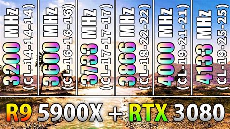 3200MHz CL14 vs 3600MHz CL16 vs 3733MHz CL17 vs 3866MHz CL18 vs 4000MHz CL19 vs 4133MHz CL19 ...