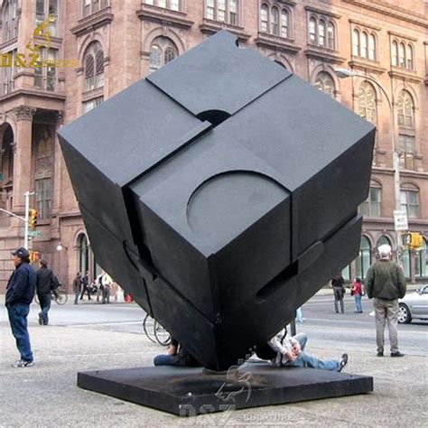 alamo black cube sculpture