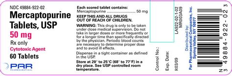 Mercaptopurine - FDA prescribing information, side effects and uses