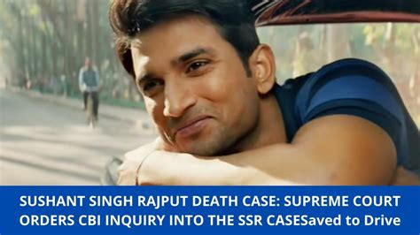 SUSHANT SINGH RAJPUT DEATH CASE: SUPREME COURT ORDERS CBI INQUIRY INTO ...