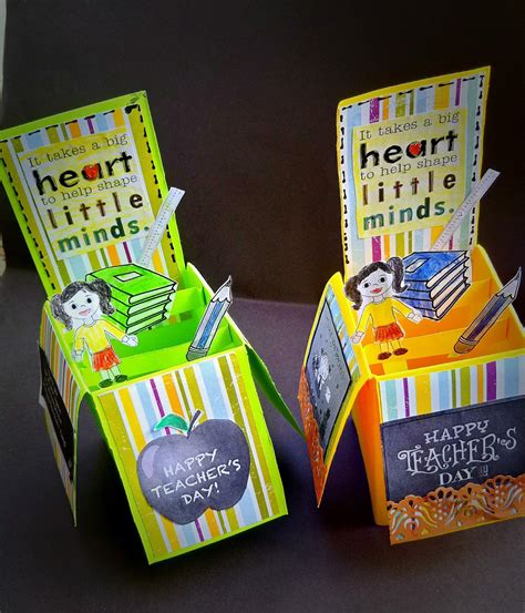 Life's little treasures: Happy Teachers Day! Pop up box cards