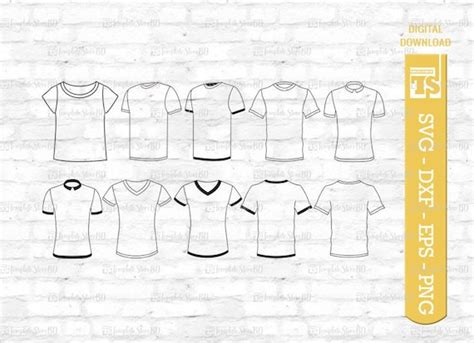 T-shirt Outline Svg T Shirt Template SVG Tshirt Vector - Etsy