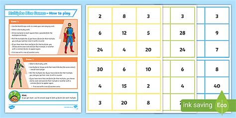 Multiples Dice Games (teacher made) - Twinkl