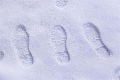 Footprints in snow 2858378 Stock Photo at Vecteezy