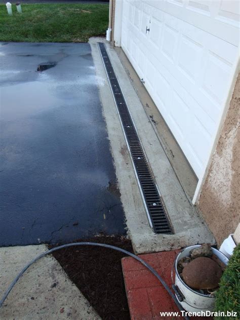 Trench Drain Installation for the Residential Driveway | TrenchDrainBlog.com | Backyard drainage ...