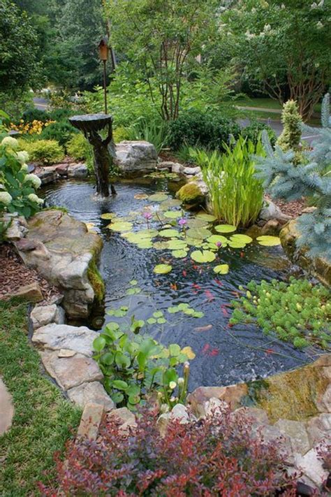 Stunning 32 Small Fish Pond Designs Look Perfect for Improving Tiny ...