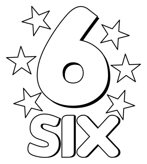 Number 6 Printable