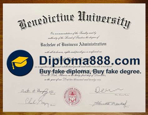 Fake Benedictine University diploma for sale,Buy fake degree