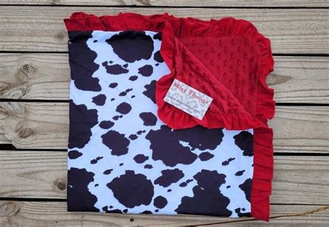 Cow Print Western Baby Blanket Baby Cowgirl Blanket Cow - Etsy